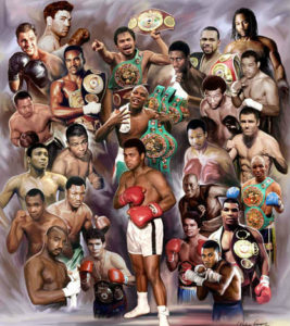 Collage of Great Boxing Champions