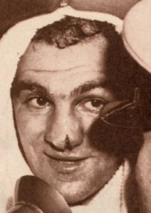 Rocky Marciano with split nose
