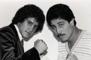 Salvador Sanchez and Wilfredo Gomez pose