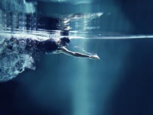 Man Swimming underwater