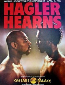 Marvin Hagler vs Thomas Hearns fight poster