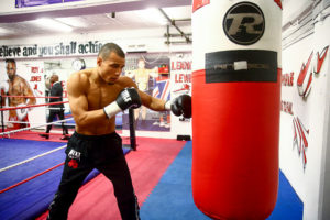 Christ Eubank is intense with his bag drills